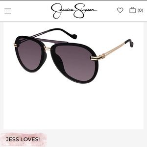 Jessica simpson black aviator sunglasses